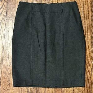 Charcoal Gray Loft Pencil Skirt